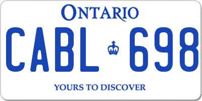 ON license plate CABL698