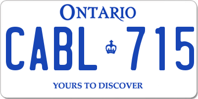 ON license plate CABL715