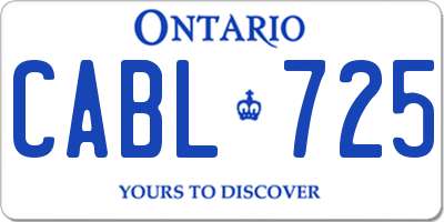 ON license plate CABL725