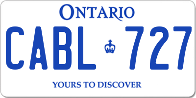 ON license plate CABL727