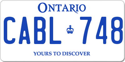 ON license plate CABL748