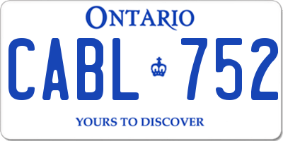 ON license plate CABL752