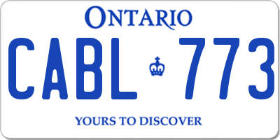 ON license plate CABL773