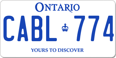 ON license plate CABL774