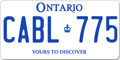 ON license plate CABL775