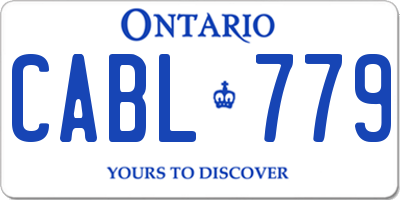 ON license plate CABL779