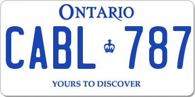 ON license plate CABL787