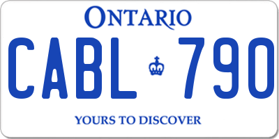 ON license plate CABL790