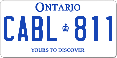 ON license plate CABL811