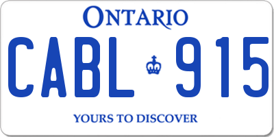 ON license plate CABL915