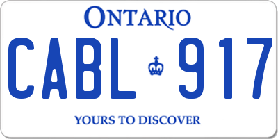 ON license plate CABL917