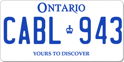 ON license plate CABL943