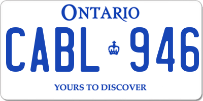 ON license plate CABL946