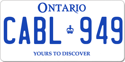 ON license plate CABL949