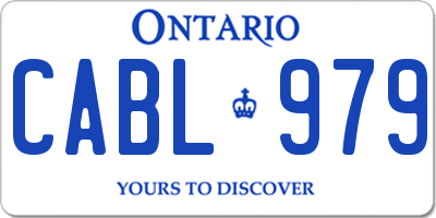 ON license plate CABL979