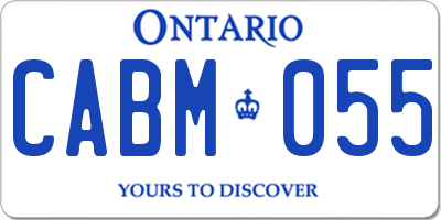 ON license plate CABM055