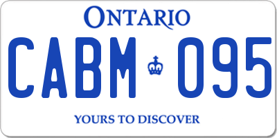 ON license plate CABM095