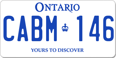 ON license plate CABM146