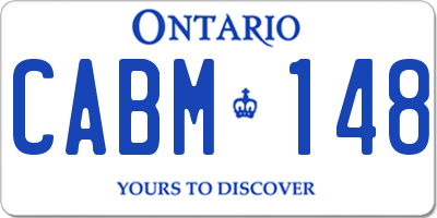 ON license plate CABM148