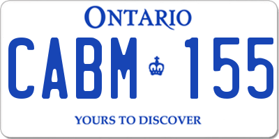 ON license plate CABM155