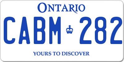 ON license plate CABM282