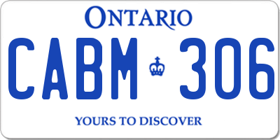 ON license plate CABM306