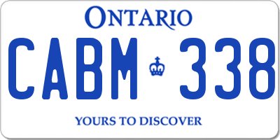 ON license plate CABM338