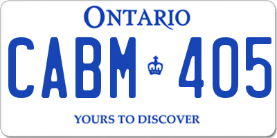 ON license plate CABM405