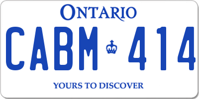 ON license plate CABM414