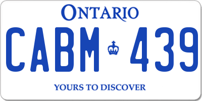 ON license plate CABM439