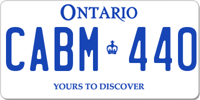 ON license plate CABM440