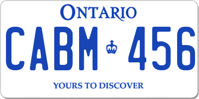 ON license plate CABM456