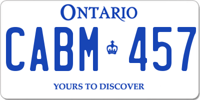 ON license plate CABM457