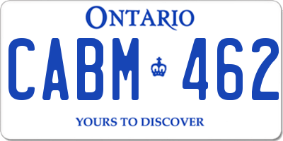 ON license plate CABM462