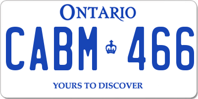 ON license plate CABM466