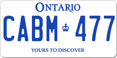 ON license plate CABM477