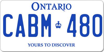 ON license plate CABM480