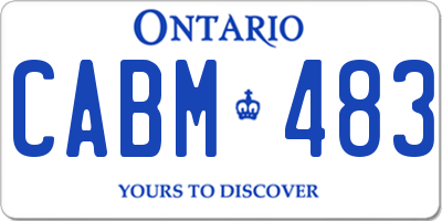 ON license plate CABM483