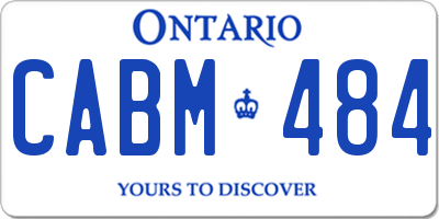 ON license plate CABM484