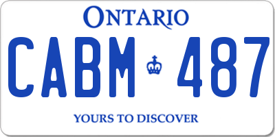 ON license plate CABM487