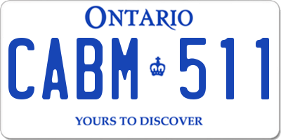 ON license plate CABM511