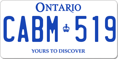 ON license plate CABM519