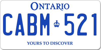 ON license plate CABM521