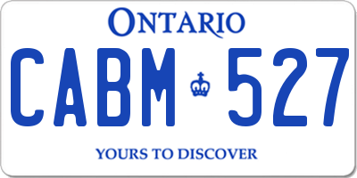 ON license plate CABM527