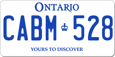 ON license plate CABM528