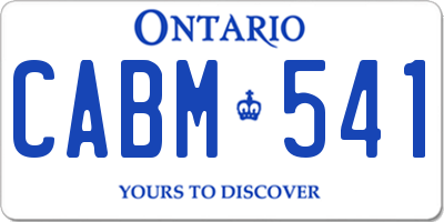 ON license plate CABM541