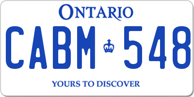 ON license plate CABM548