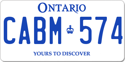 ON license plate CABM574