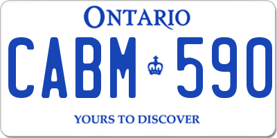 ON license plate CABM590