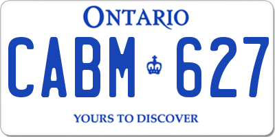 ON license plate CABM627